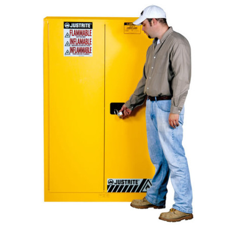 Justrite FM Approved Flammable Liquids Cabinet Self Closing 1651mm H 8945201