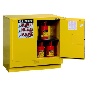 Justrite FM Approved Flammable Liquids Cabinet Self Closing  889mm H - 8923201