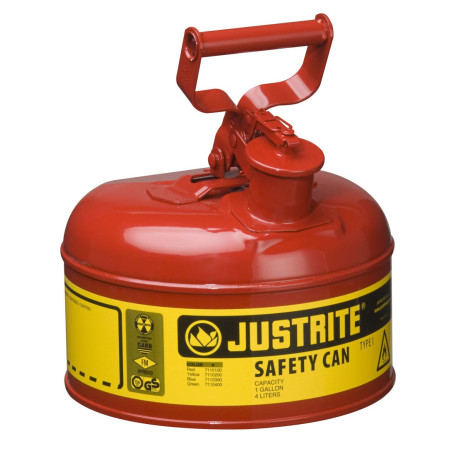 Flammable Liquid Safety Can - Justrite Type 1 - 4litre-7110100Z