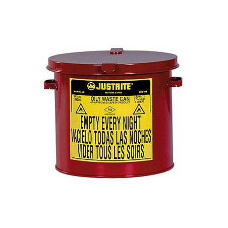 Solvent or Flammable waste container table top style - 8 Litre Justrite 09200