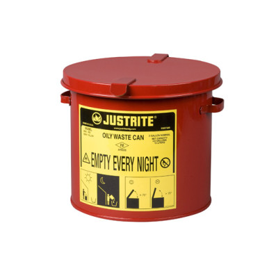 Solvent or Flammable Waste Container Bench Top bin - 8Litre Justrite 09200